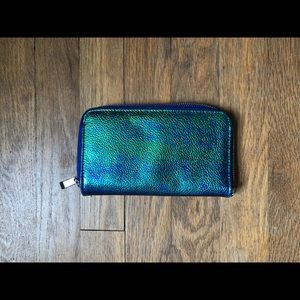 mermaid metallic zipper wallet